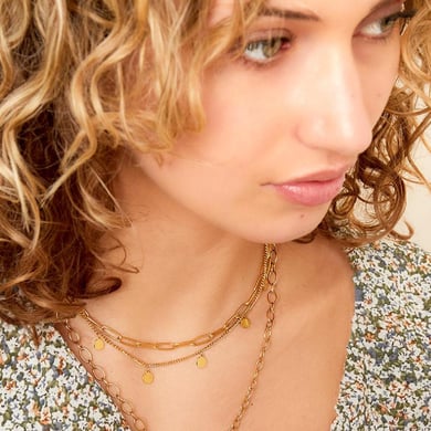 Necklace Chain Circle Gold h5 Picture3